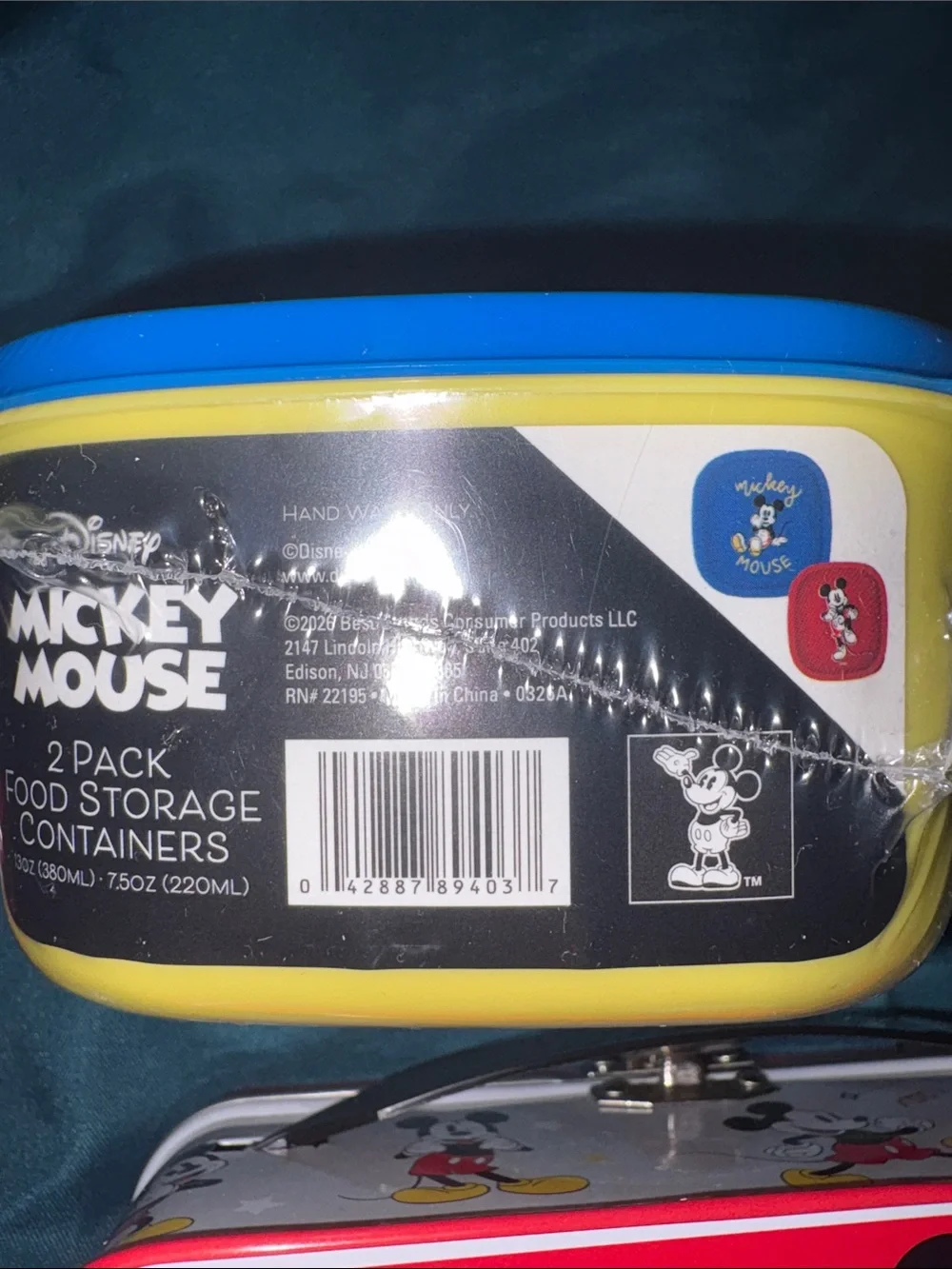 Disney Mickey Red Snack Tin & Food Storage Containers, & Minnie Timer